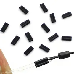50pcs Carbon tube Fishing Crimp Sleeves Double Oval Fishing Line Crimping Tube Wire Crimp Connector Accessories 0.6mm 0.7mm