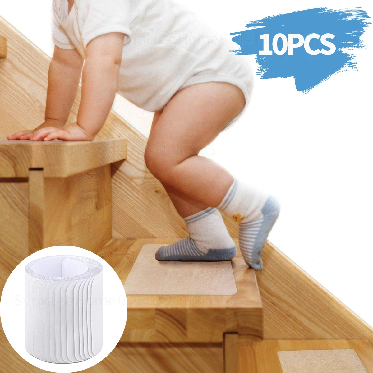 1-10PCS Staircase Anti-slip Tape Sticker Stair Carpet Mats Bathroom Floor Door Staircase Non Slip Protection Pad