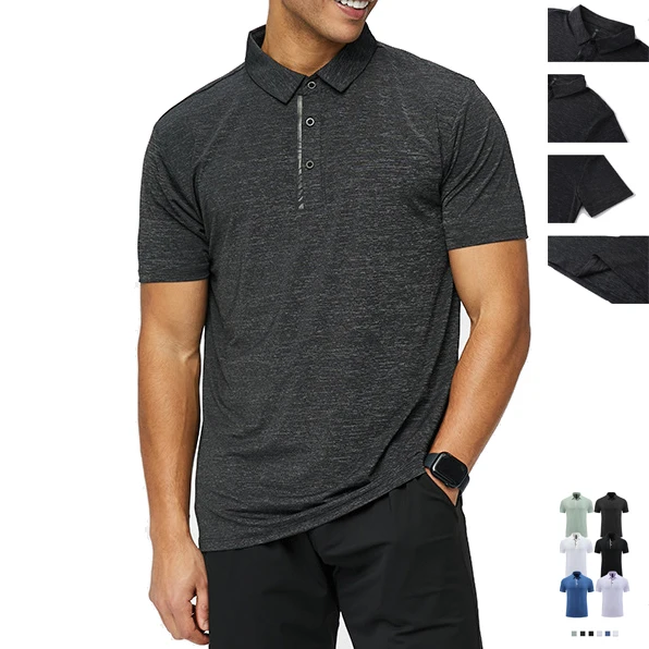 

Mens Golf Polo Shirts Short Sleeve Gym Performance Moisture Wicking Collared Polo Casual Athletic Business Work T-shirt Pullover