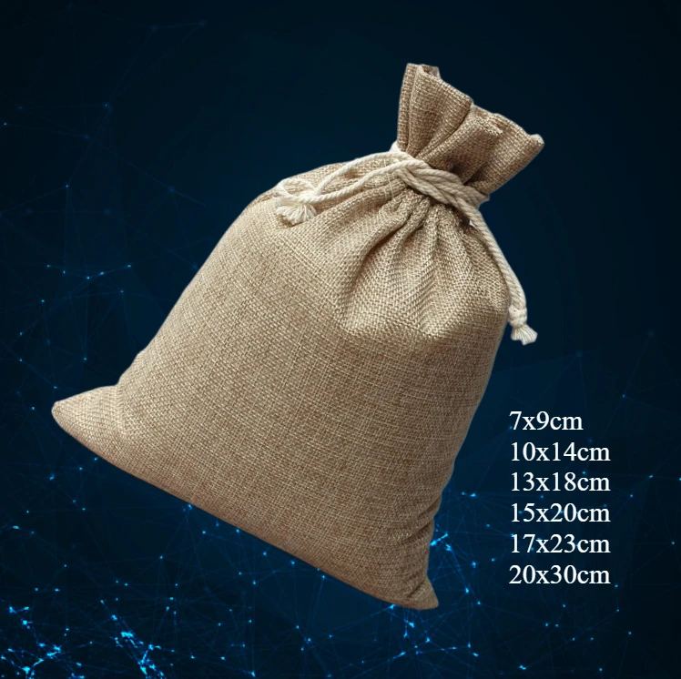 

35pcs Mini Burlap Jute Gift Bag Reusable Drawstring Wedding Party Favor Pouch Christmas Packing Jewelry Storage Handmade Supply