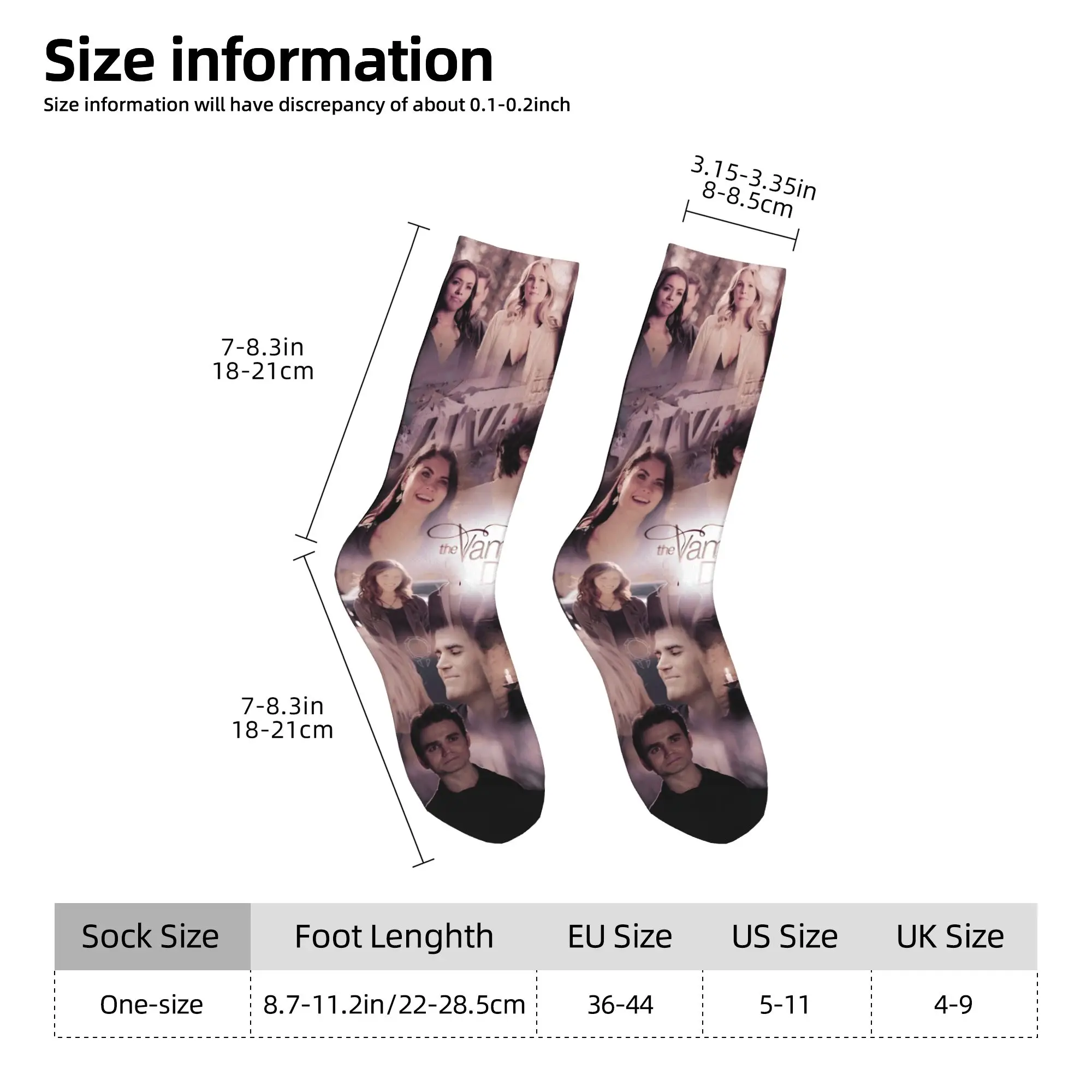 The Vampire Diaries Damon salvatore Sokken Gothic Kousen Winter Antislip Dames Heren Sokken Medium Zachte Grafische Outdoor Sokken