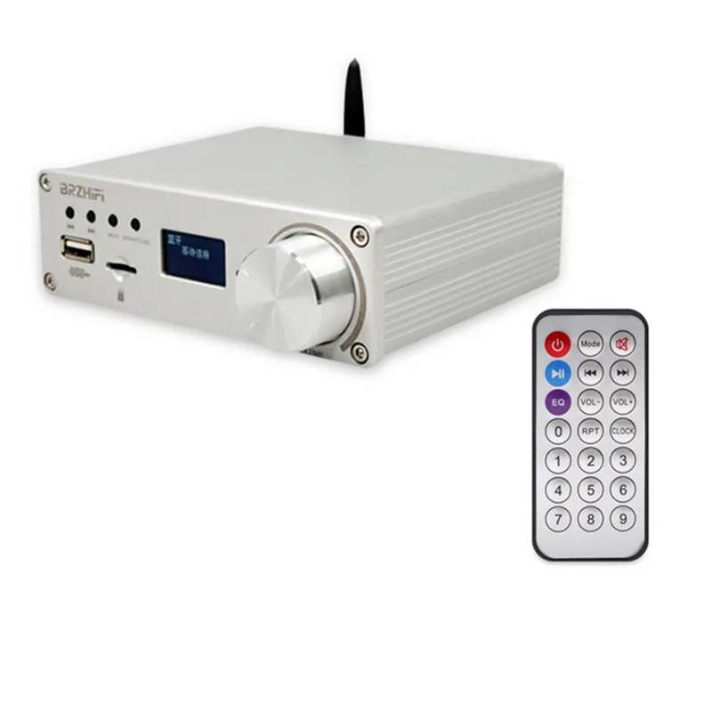 DC24V Bluetooth 5.0 TPA3250 Remote Control 130W*2 Mini HIFI Home Theater Audio Amplifier USB / TF Card Playback