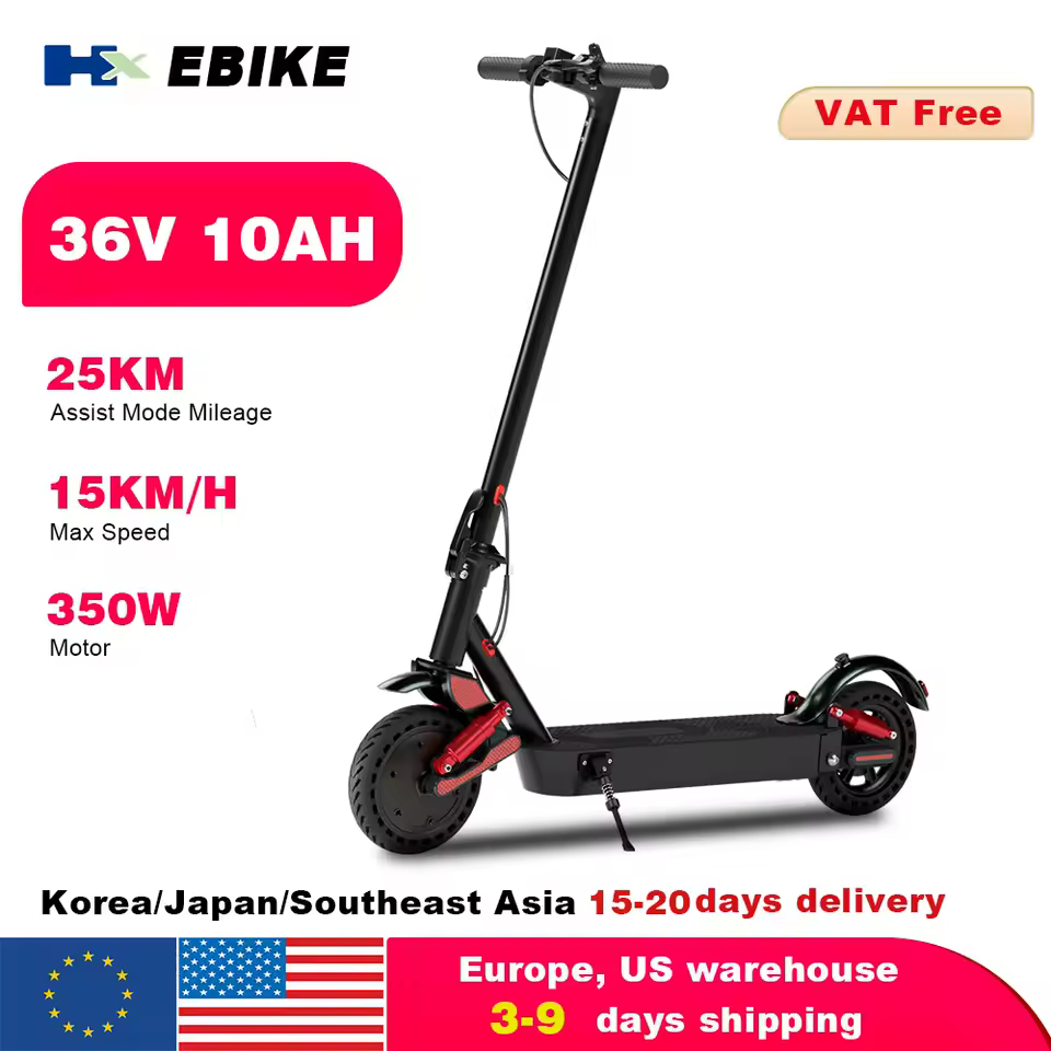 HX D06 전동 스쿠터의 서스펜션 및 대형 타이어 구조