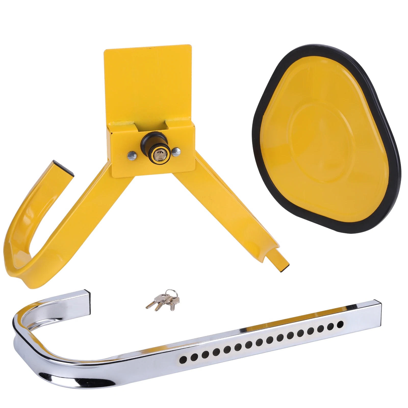 

Замок колеса с присоской Trident и ключами, коготь для шин, иммобилайзер, замок колеса, маленький замок с тремя вилками для колес 13-15 дюймов