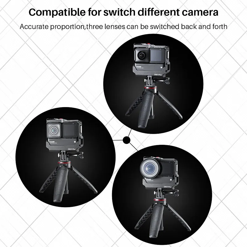 Ulanzi Insta360 Een R Plus Metalen Kooi Met Koud Schoen Vullen Licht Microfoon Frame Beschermhoes Insta360 Een R Plus accessoires