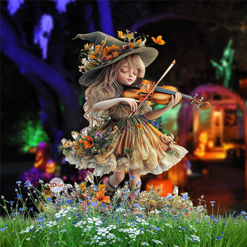 Christmas Lights Outdoor - Stuks 2D acryl Halloween Elf Fairy