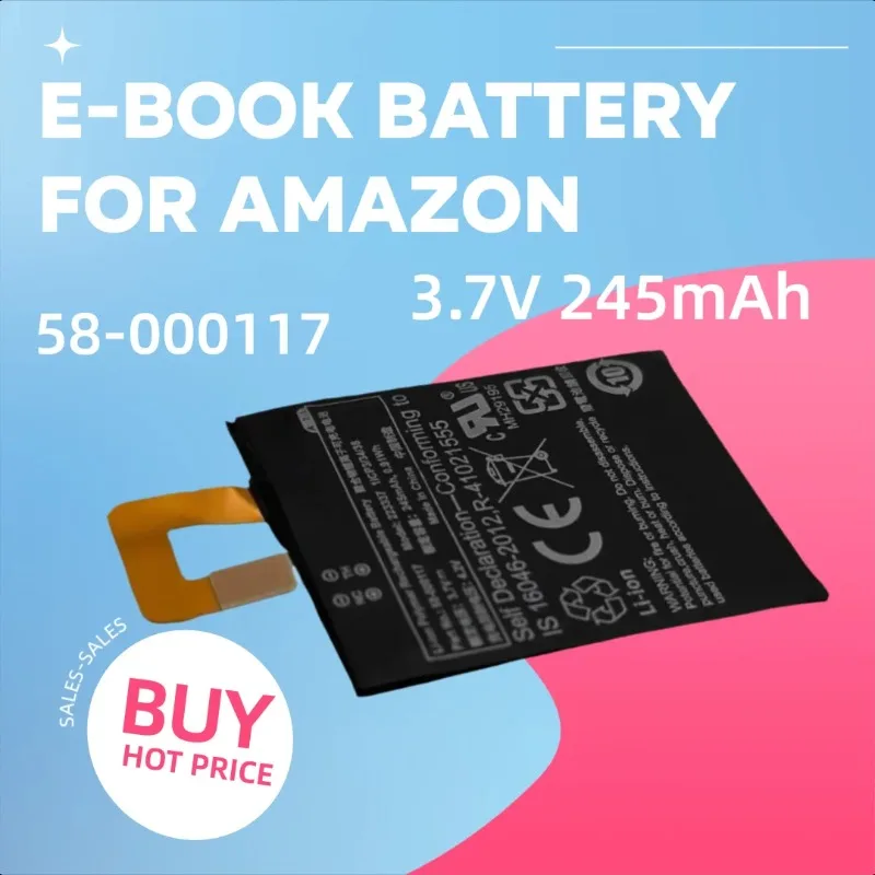 

3.7V 245mAh for Amazon 6-inch Kindle Oasis 1st Generation 58-000117 E-book Battery
