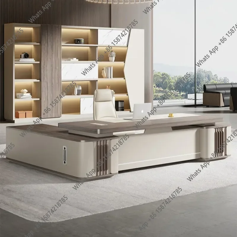 KK SmHigh Quality Boss Office Desk Luxury Storage Conference Modern European Work Corner Desks Drawers Accessories Bureau Furnit