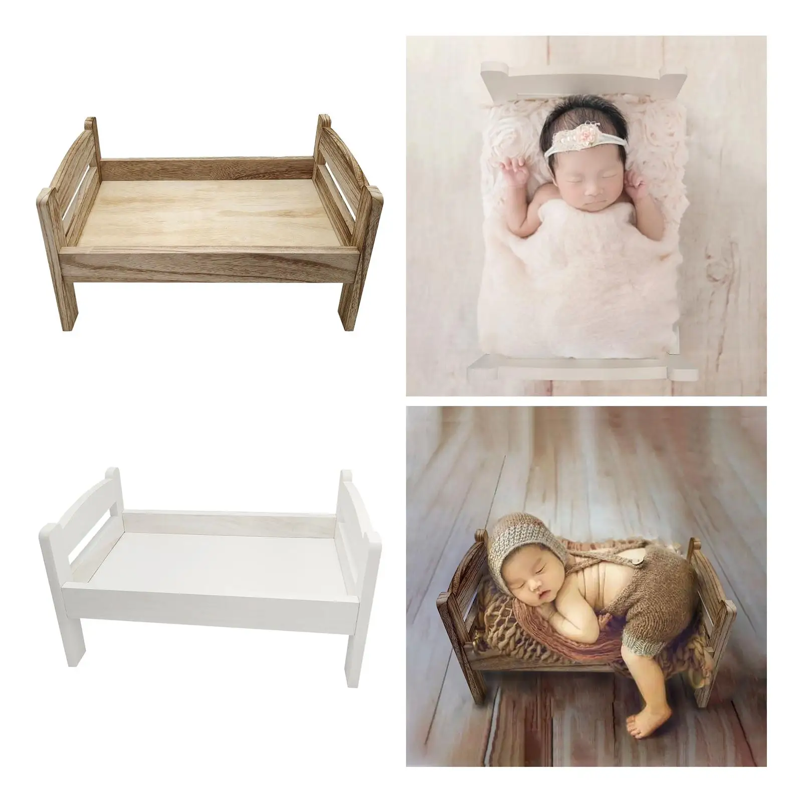 Newborn Photography Props Bed Fittings Photo Posing Aid Gift Wood Small Small Furniture for Boy Toddlers Baby Kids Infant