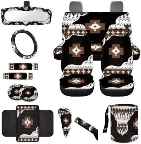 

Wanyint Aztec Brown 14-Piece Car Accessories Set for Universal Auto Protection