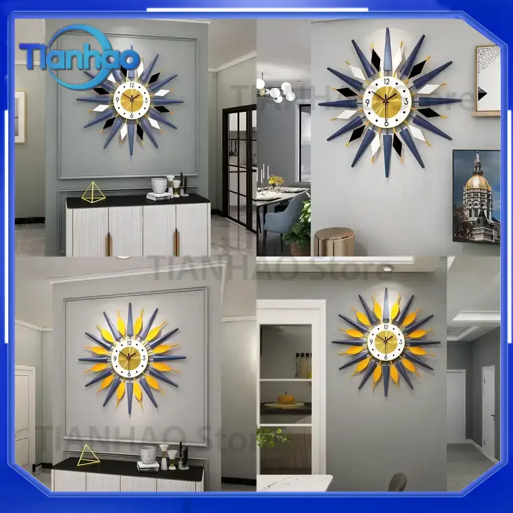 Light Luxury European Style Wall Clock for Home Decoration Living Room Atmosphere Stylish Design Creative Timepiece