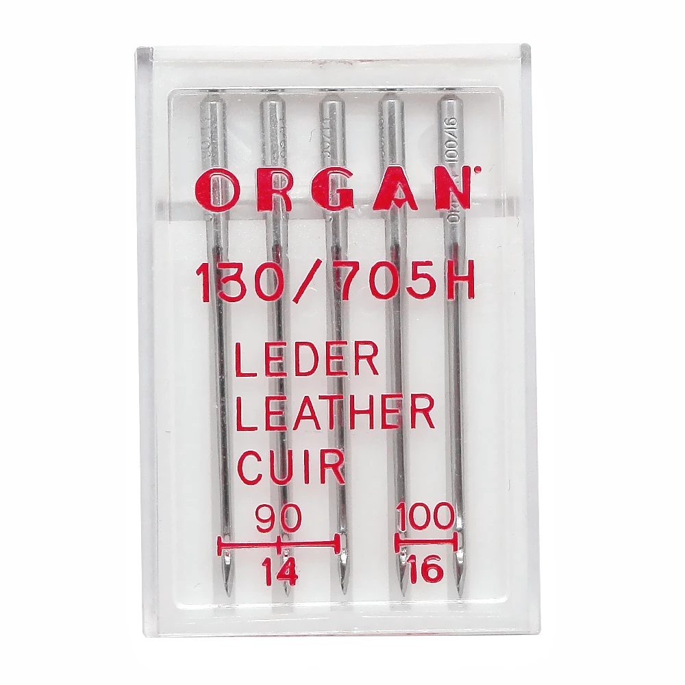 5 PCS/Pack Household Sewing Machine Leather Organ Needles 130/705H Mix Size 90 100 For Leather Of All Kinds Sewing Accessories