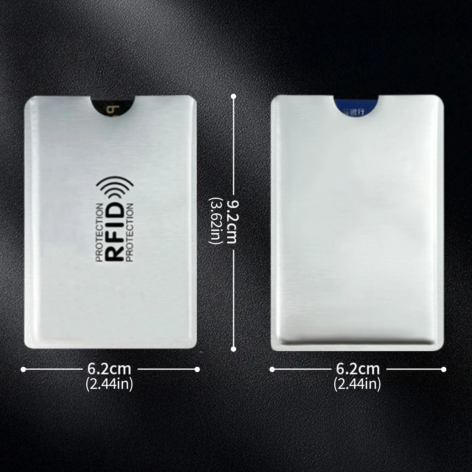 Laser Silvery RFID Blocking Sleeves Multi-color Credit Card Protector for Credit Debit and ID Cards