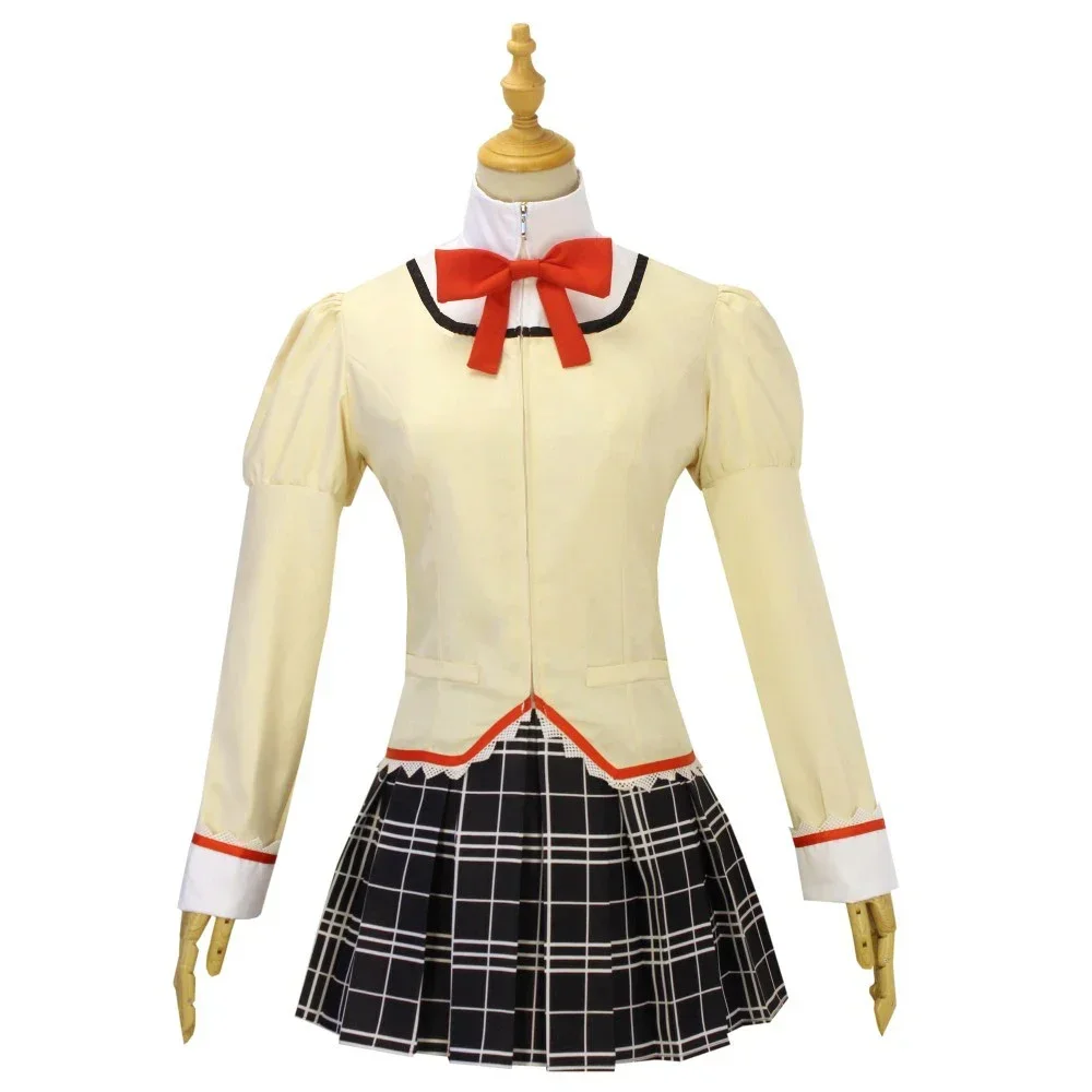 Kaname Madoka Akemi Homura Cosplay Costume Wig Anime Puella Magi Madoka Magica School Uniform Halloween Costumes for Women Girls