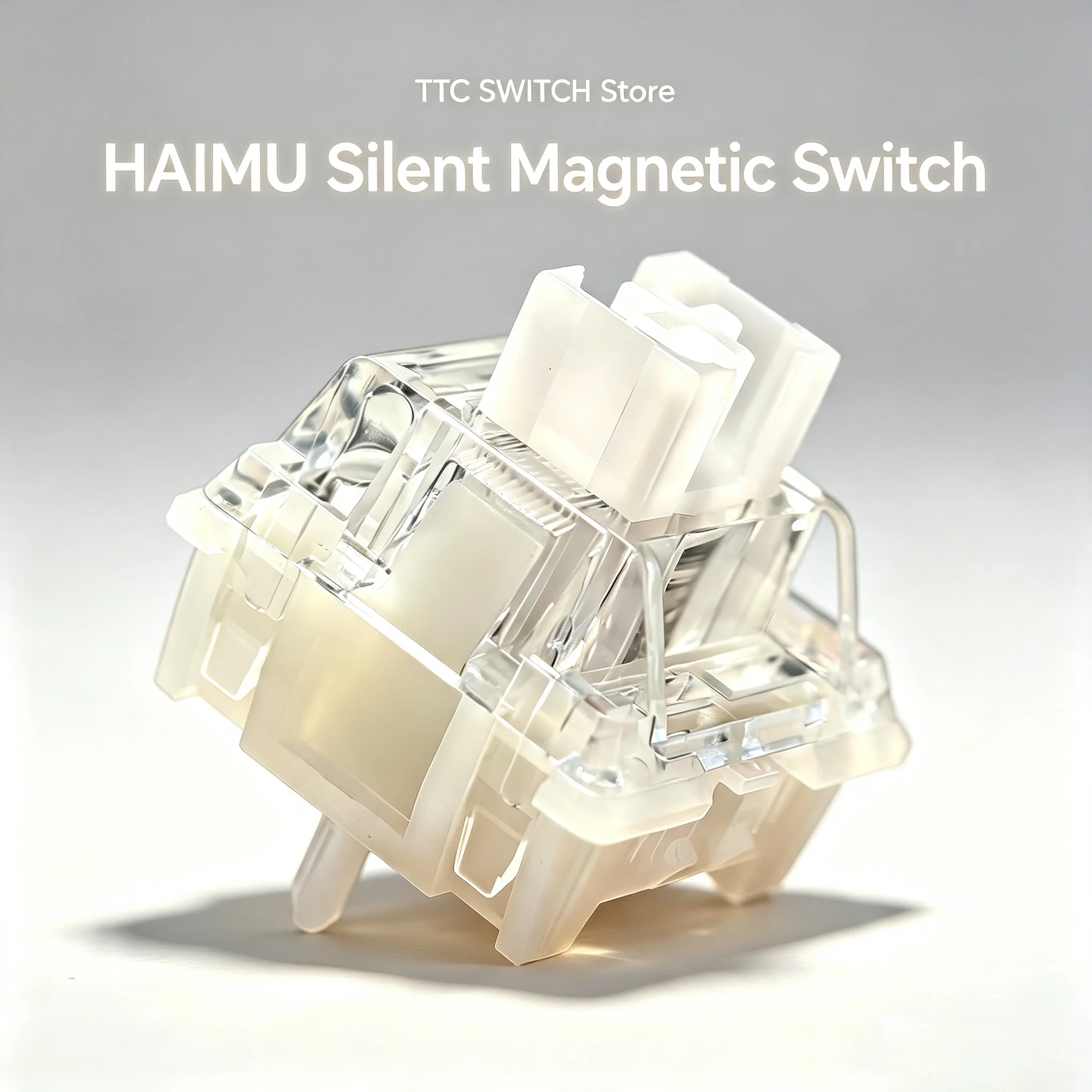 HAIMU Silent Magnetic Switch Linear RGB Switches POM Smooth 37g Quick Trigger Fine Lubrication Custom Magnetic Keyboard Switches