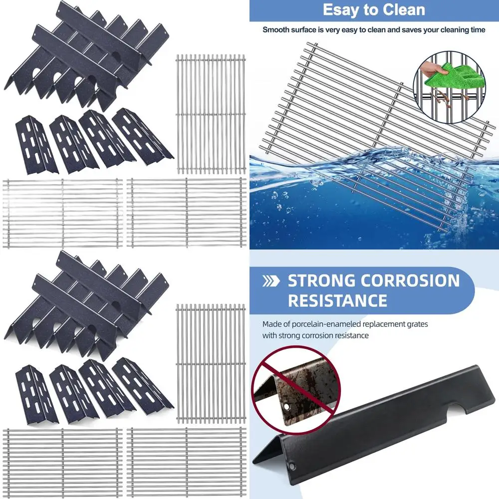 

Weber Genesis II Grill Replacement Parts: 66097 Grates, 66041 & 66796 Flavorizer Bars, Heat Deflectors for E-410, S-410, LX E-44