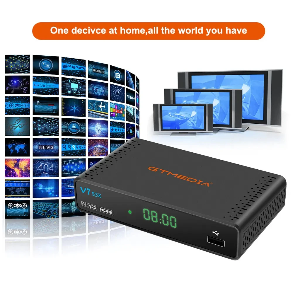 GTMEDIA V7S5X Satellite TV Receiver DVB-S2X/S2/S Full HD 1080P H.265 Set-top Box With USB Wifi Digital Receptor