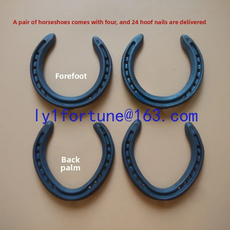 Forged steel horseshoe horseshoe paw distribution 24 hoof nails training horse training horseshoe paw