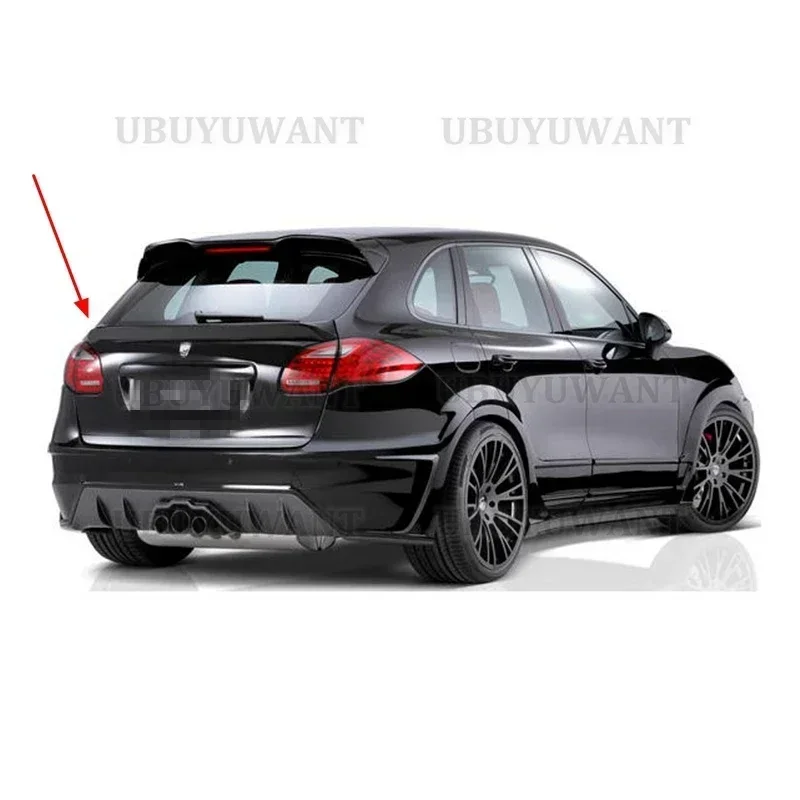 

Carbon Fiber Rear Trunk Lip Roof Spoiler Middle Wings Fit For Porsche Cayenne 958 SUV 4 Door Sport 2011 - 2017