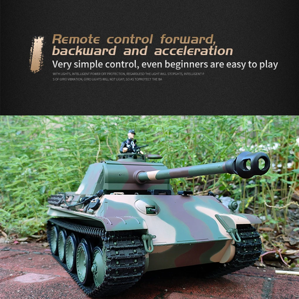 รถถังรบหลัก Henglong German Leopard G Type RTR 2.4g RC รุ่นจำลองการต่อสู้ด้วยอินฟราเรด ขนาด 1/16 3879