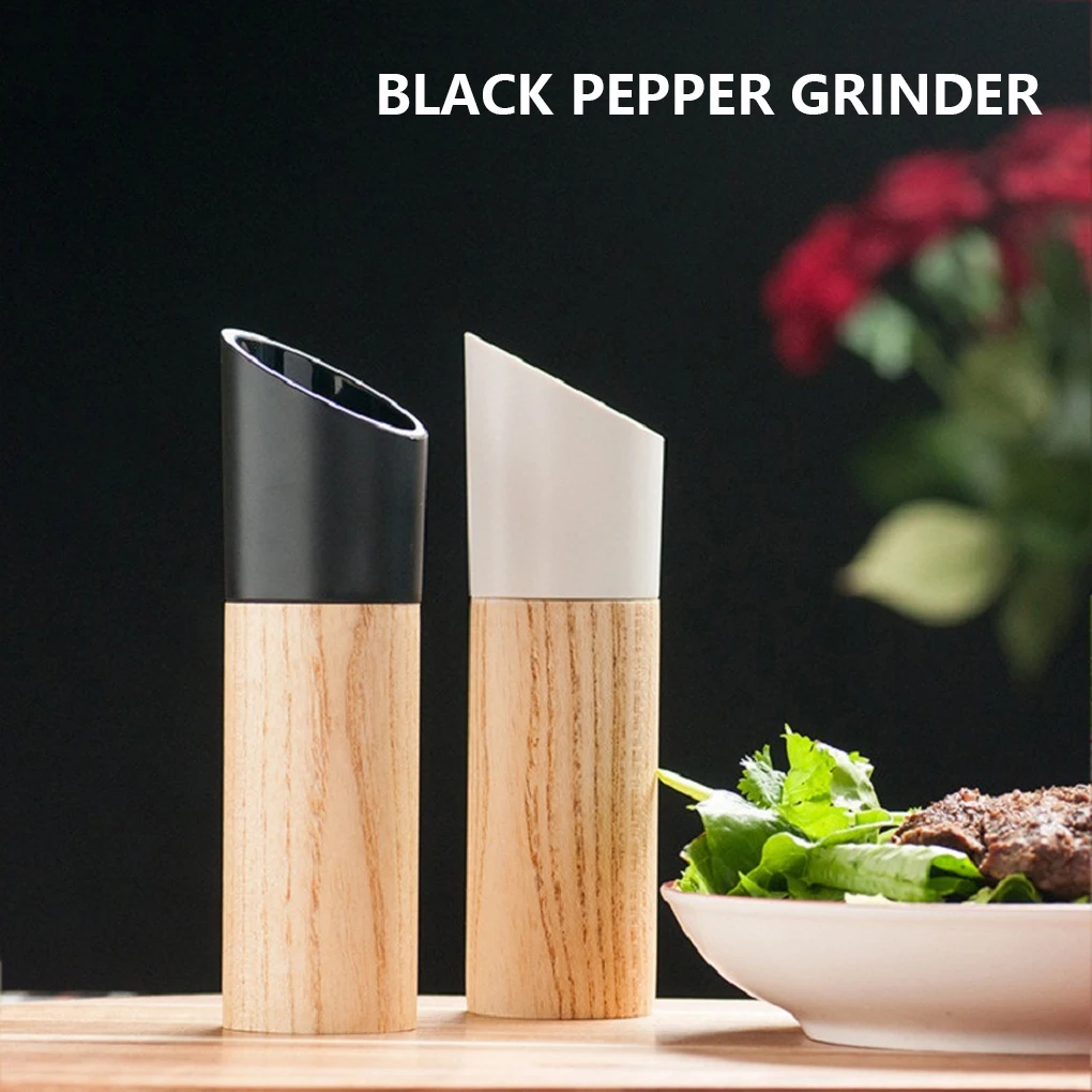 Pepper Grinder Grinding Tool Kitchen Gadget Wood No Burrs Home Supplies 3
