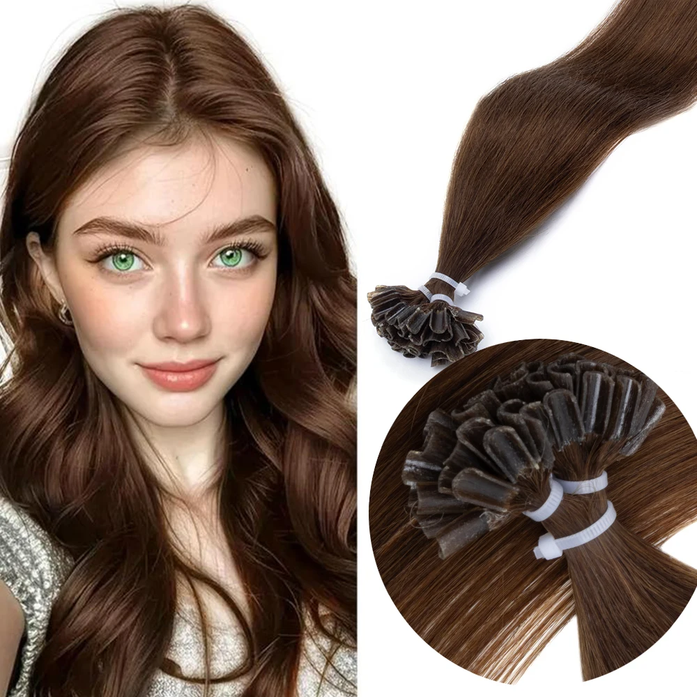

Keratin Pre Bonded U Tip Hair Extensions 100% Remy Human Hair Straight 50pcs 12-24 inch Mix Length for Volume & Length