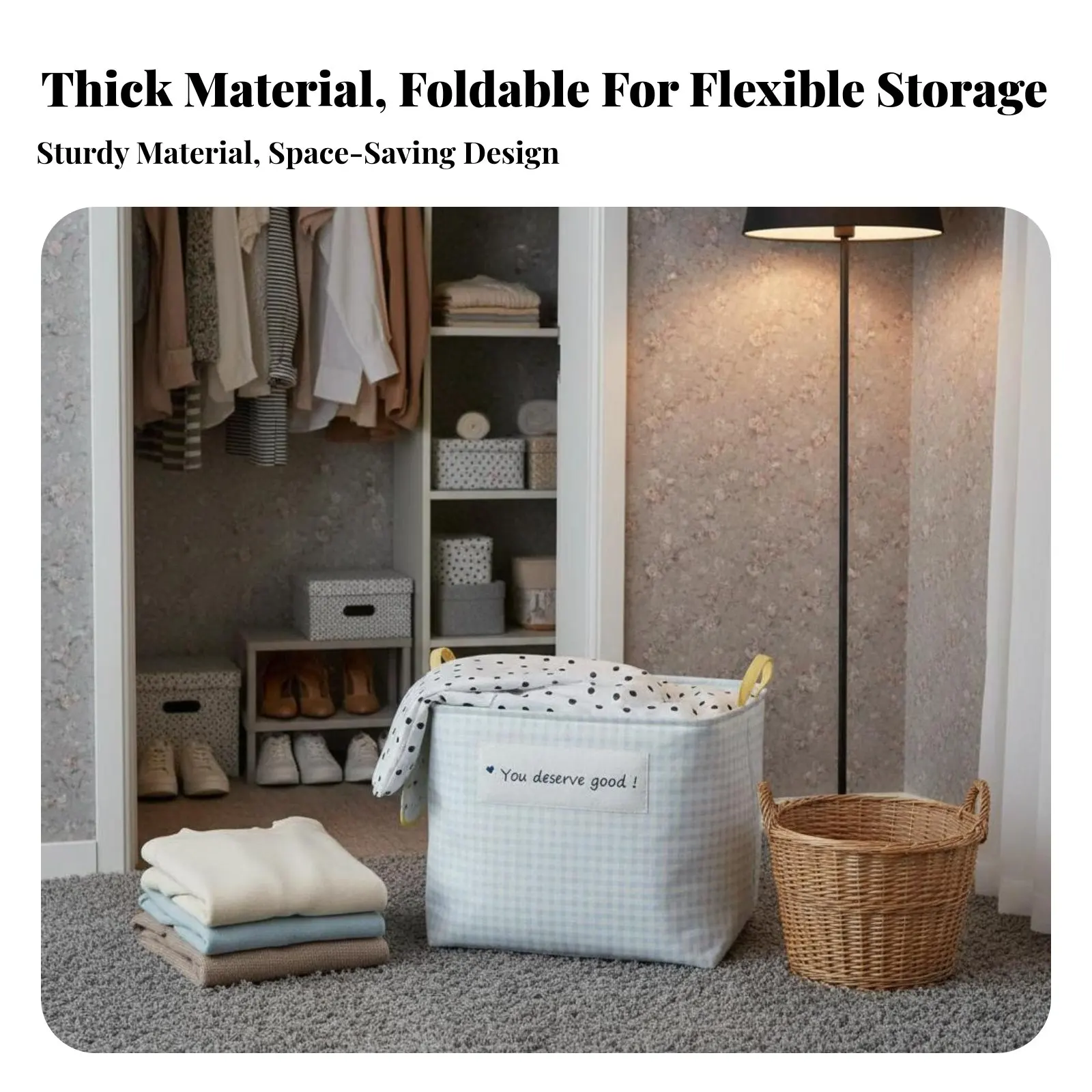 

Drawstring Toy container Large Capacity Home Organization dirtresistant Foldable Design for Living Room