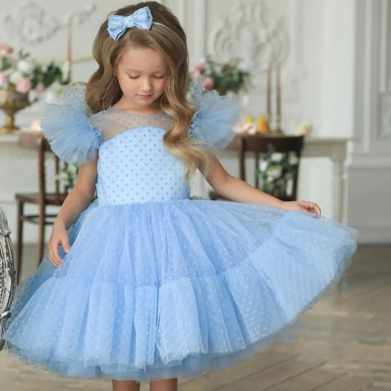Cross-BorderwishGirls' Dress StylishpartyPiano Performance Dress AliExpress Sleeveless Ball Gown Children's Princess Dress