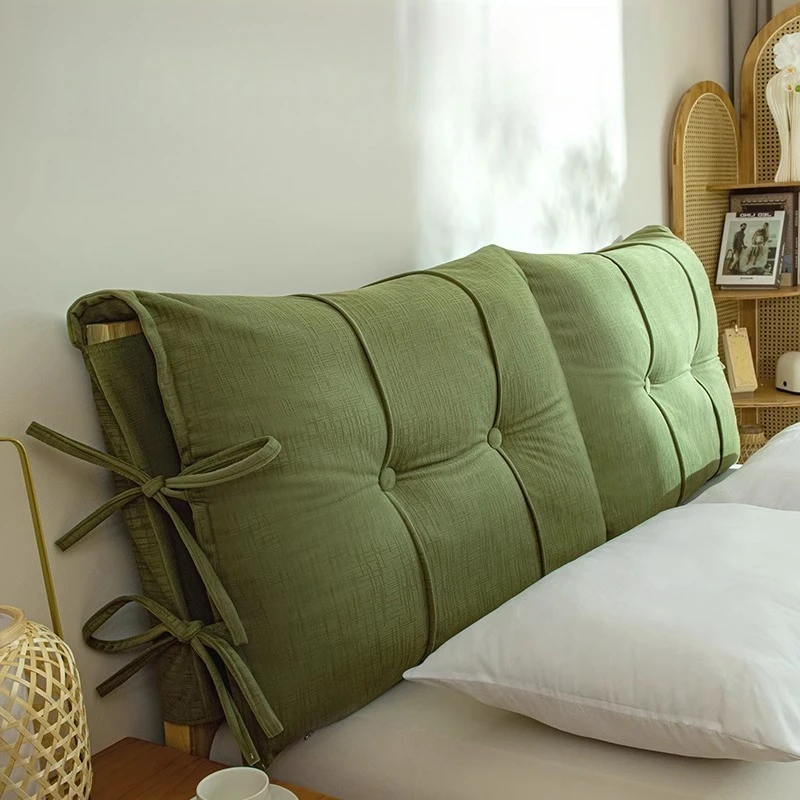 Soft Bed Head Cushion Plush Lounger Headboard Cushions Aesthetic Elegant Ergonomic Cushion Home Bedroom Pad Textile Decoration