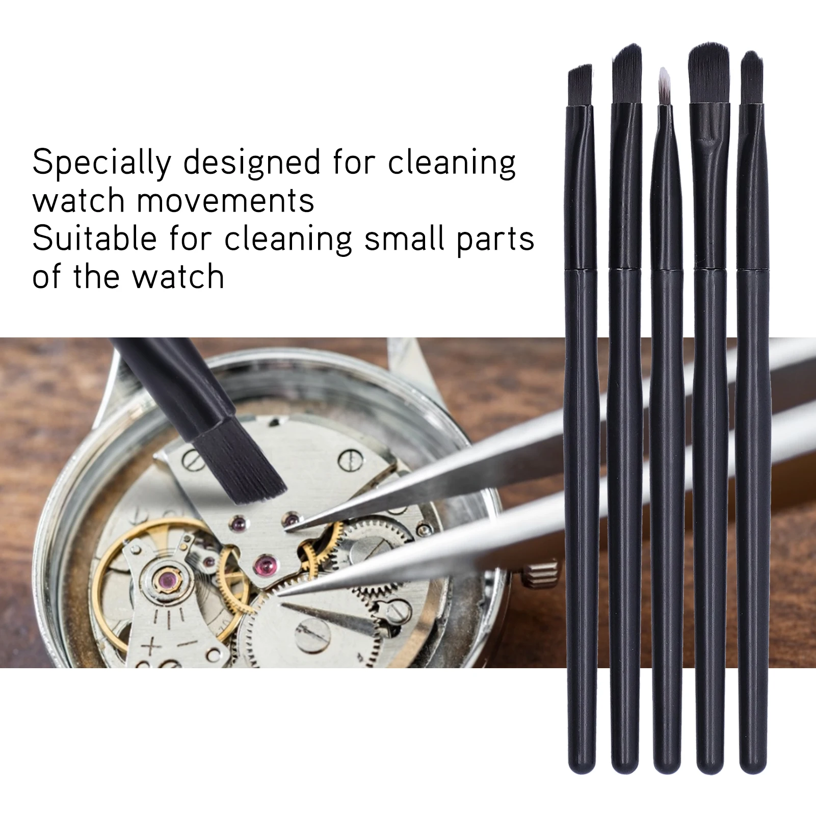 Soft Watch Cleaning Brush Set Wristwatch Movement Small Part Cleaning Soft Brushes Set Watch Parts Brush