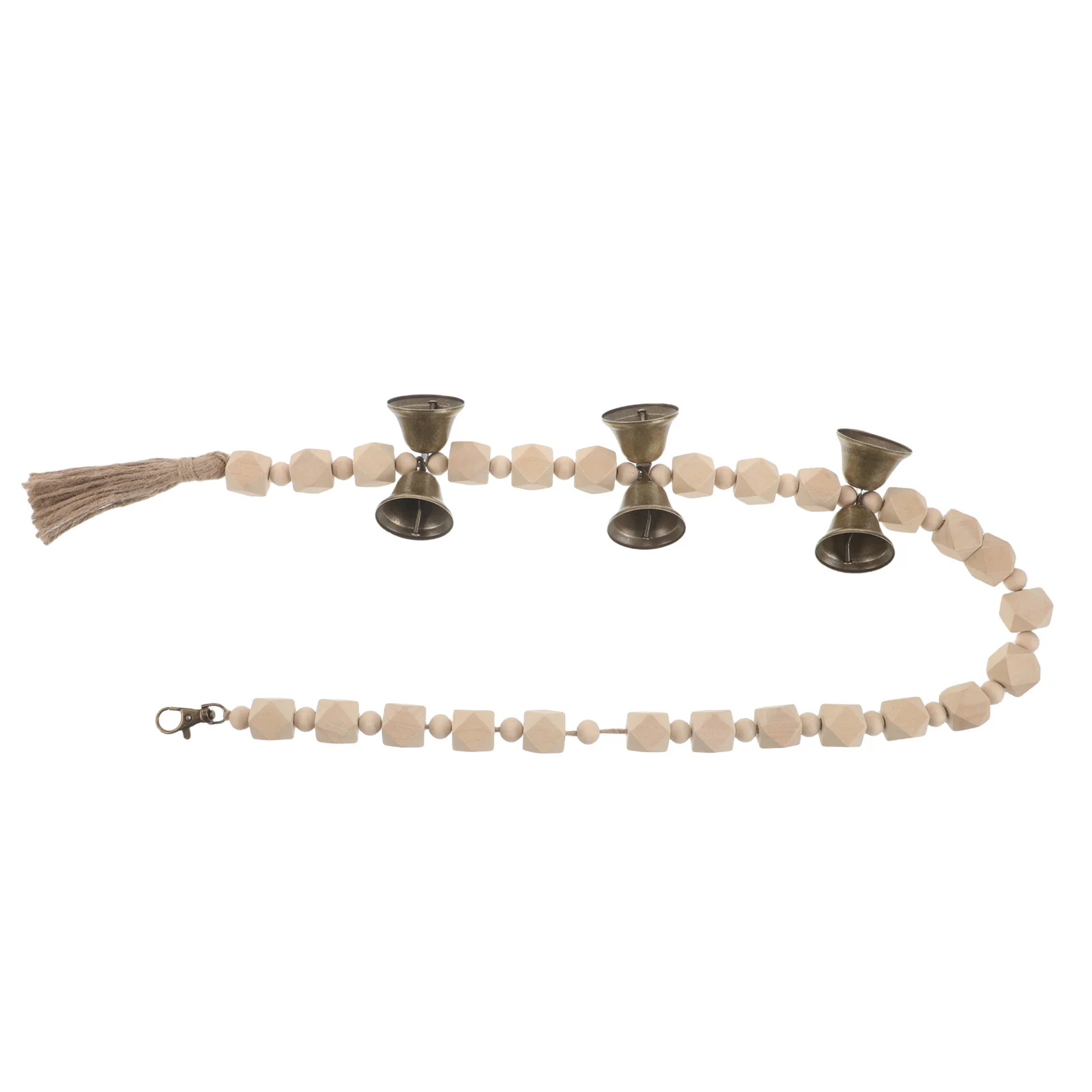 

Dog Bell for Door Pet Training Hanging Bells Wooden Beads Buckle Portable Puppy Supplies 37.7 Length Small Medium Large Dogs