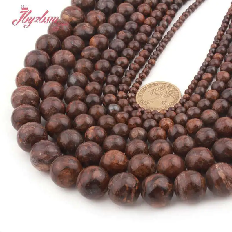 Round Bronzite Smooth Faceted Frost Natural Stone Beads 15 inches for DIY Charm Necklace Bracelet Jewelry Making 4/6/8/10/12mm