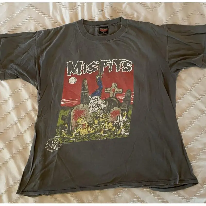 Misfits Pushead T Shirt XL 90s 1995 Faded Vintage Samhain