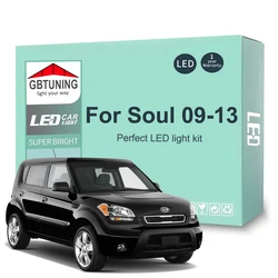 13Pcs LED Interior Light Bulb Tools For KIA Soul 2009 2010 2011 2012 2013 Cars Accessories Canbus Dome License Plate Indoor Lamp