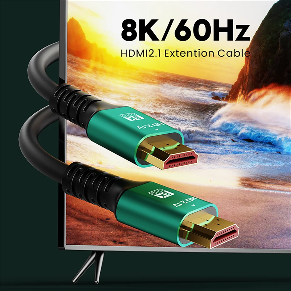 Vothoon HDMI-compatible 2.1 Cable 8K 60Hz 4K 120Hz 48Gbps Ultra HD Video Male to Male Cable for HDTV Xbox PS5 RTX 3080