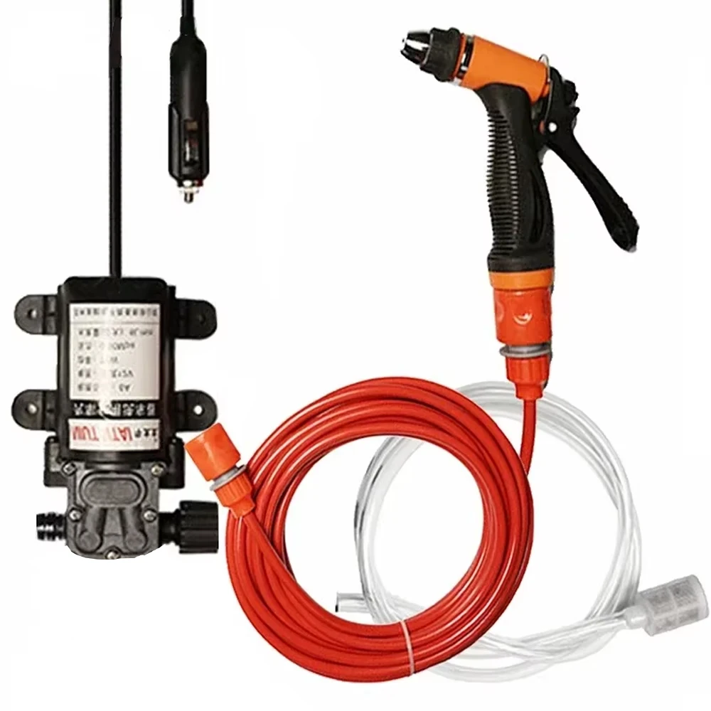 

Электроприбор с пистолетом для мойки автомобиля, портативная автомойка высокого давления с насосом, электрическая мини-мойка для автомобиля, 12 В, устройство для мойки автомобиля