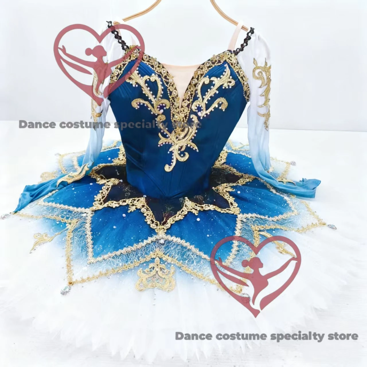 

Синий пиратский тематический профессиональный индивидуальный детский балетный костюм-пачка для соревнований для сценических выступлений