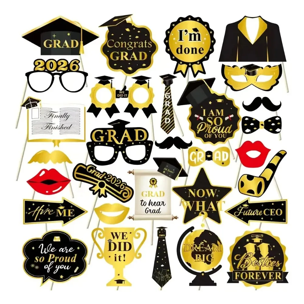 50-piezas-de-decoracion-para-fiesta-de-graduacion-en-negro-y-dorado-pompones-de-papel-pancarta-accesorios-para-fotos-para-la-temporada-de-graduacion