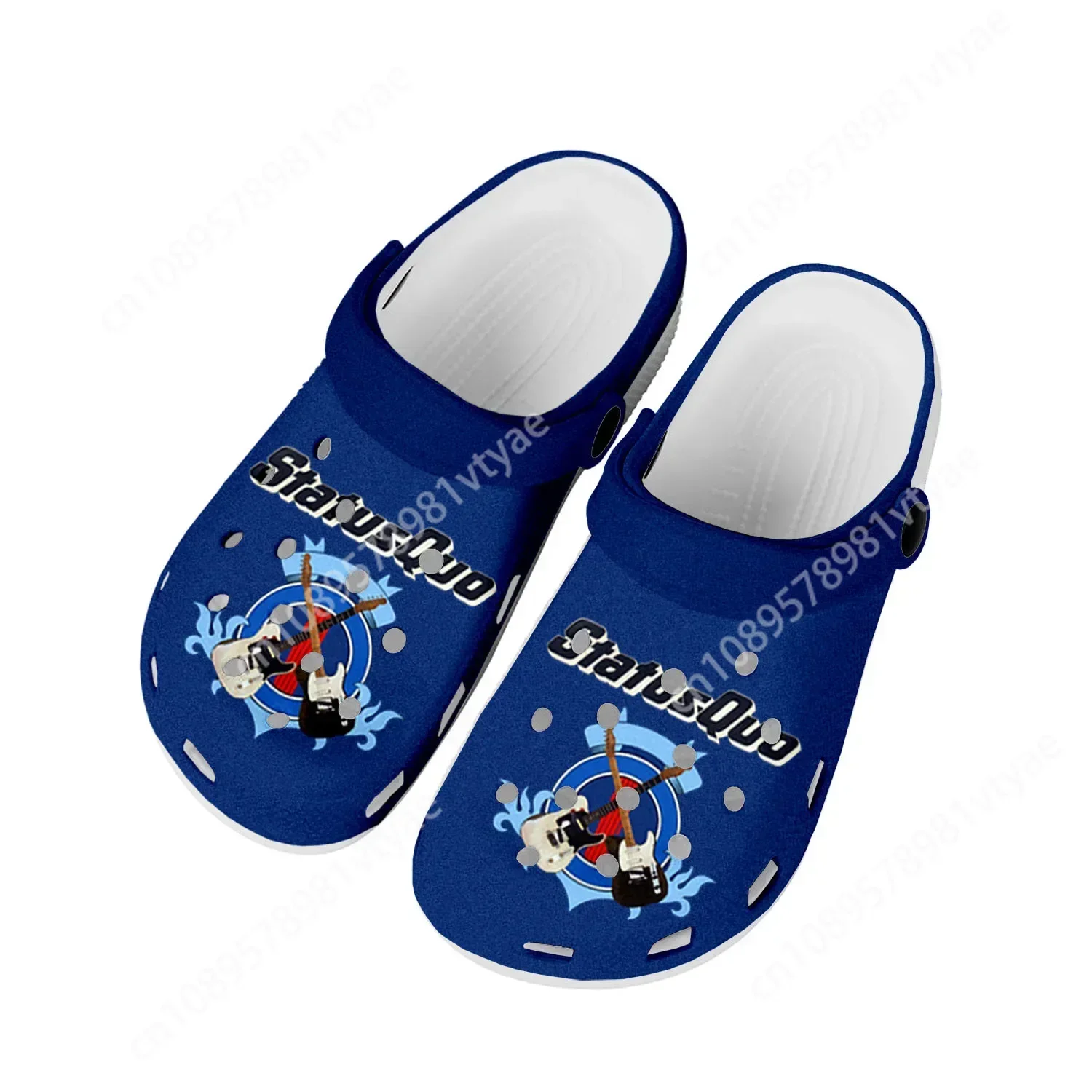 

Status Quo Rock Band Fashion Home Clogs Custom Water Shoes Mens Womens Teenager Shoes Garden Clog Breathable Beach Hole Slippers