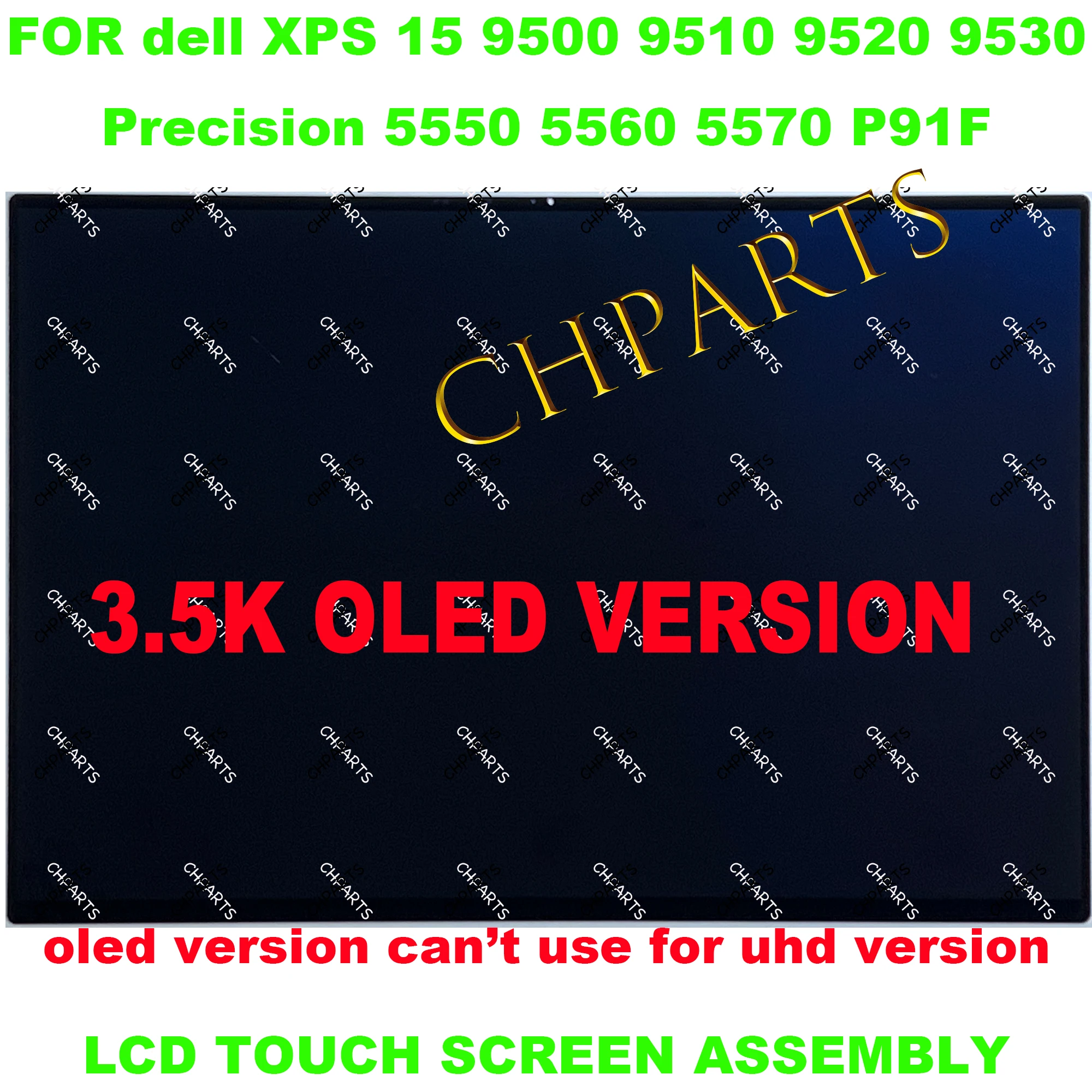 0C8NFR 3.5K OLED ATNA56XG01 For Dell XPS 15 9500 9510 9520 9530 Screen Touch Precision 5550 5560 5570 P91F Replacement Assembly