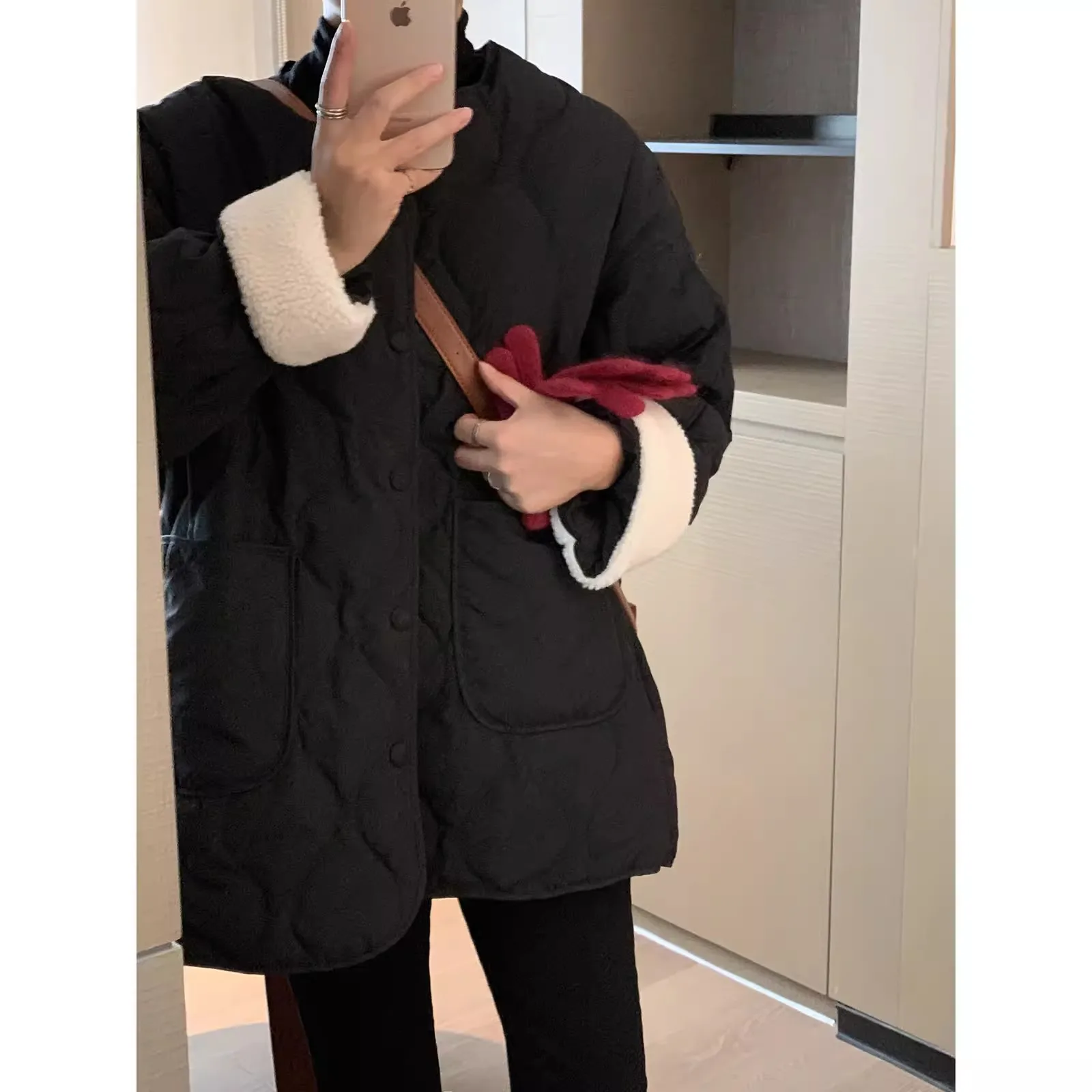 Estetyka lat 2000 Harajuku Vintage Parki Damskie Zimowe Stroje Retro Y2K Streetwear Luźne Krój Koreańska Moda Trend Płaszcz Kurtka