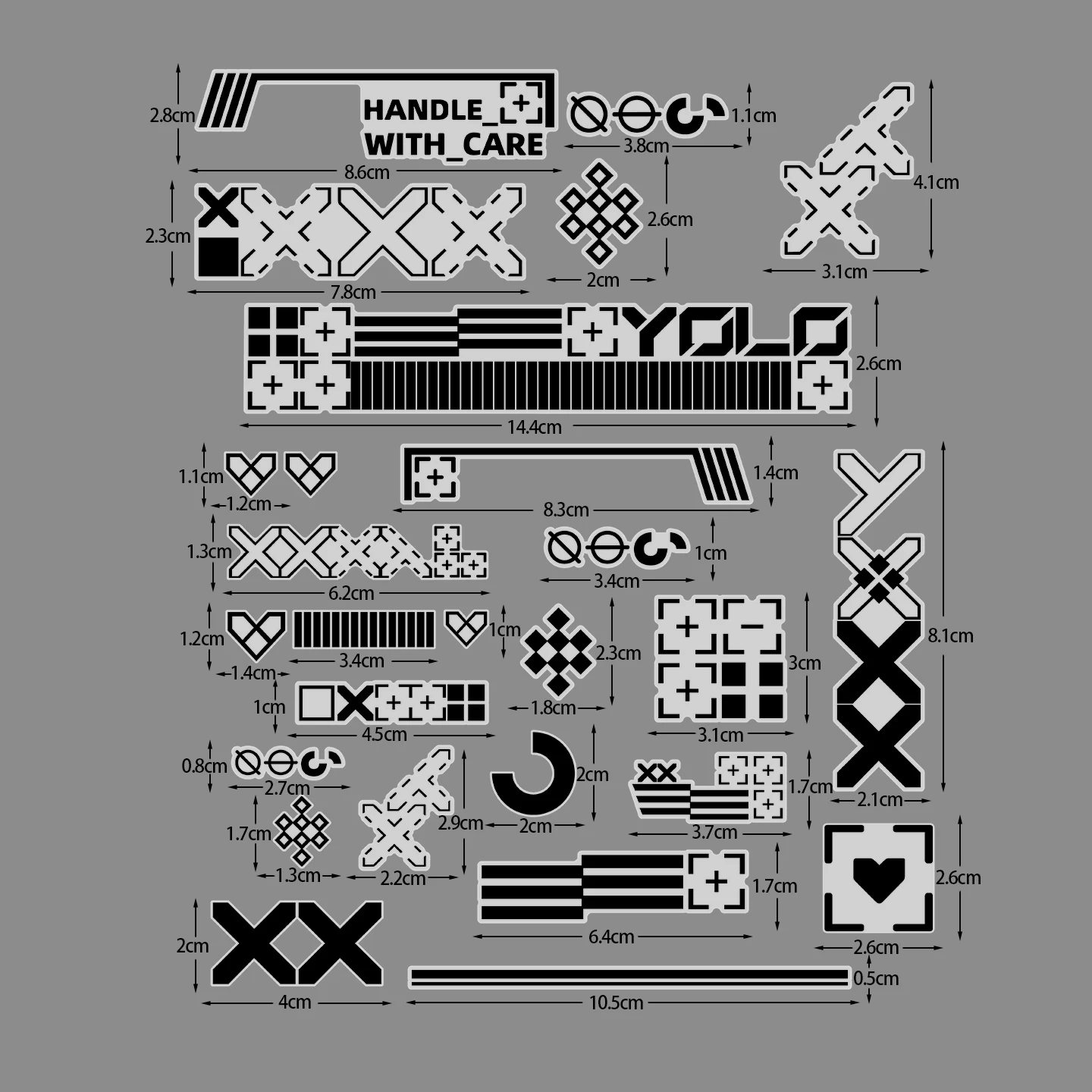 Csgo Geometric Pattern UV transparent DIY Vinyl Sticker Motorcycle Moto Bike Body PC Case Laptop Helmet Decor Accessories Decal