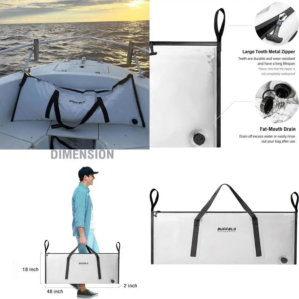 

Insulated Cooler Bag 40x18in & 48x18in - Leakproof & Portable, Keeps Ice Cold Over 24 Hours