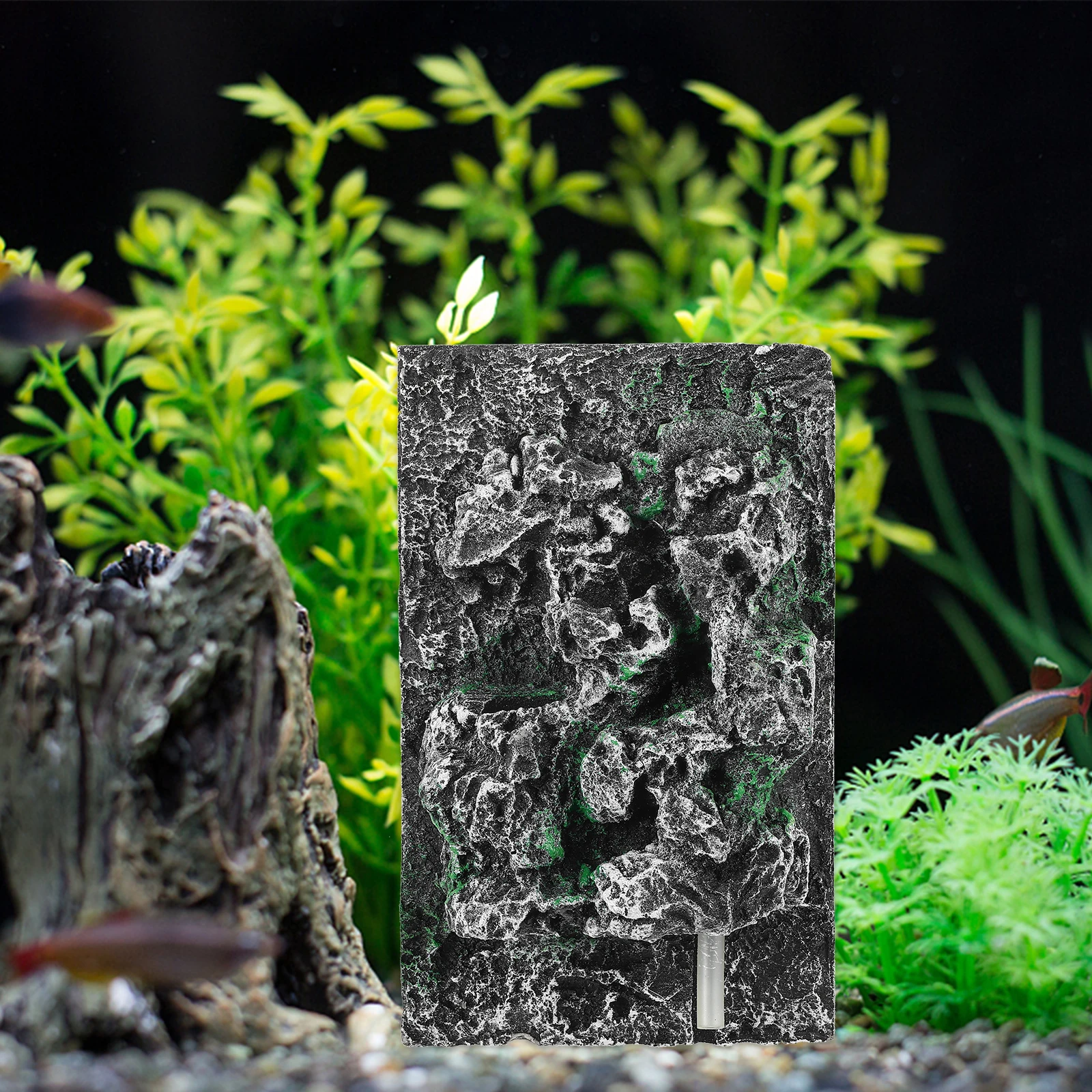 

3D Fish Tank Background Board Aquarium Terrarium Reptile Tank Decoration Lightweight Durable Pu Material Vivid Landscaping Prop