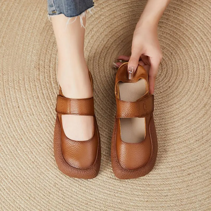 

Женские дизайнерские туфли элегантный балетный на плоской подошве, простые туфли мэри джейн, женские лоферы ручной работы, низкие Туфли, бе...