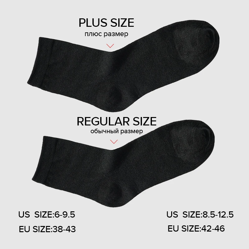 10 Pairs/Lot Men\'s Cotton Socks New Style Black Business Men Socks Breathable Summer Winter for Male Sock Plus Size High Quality