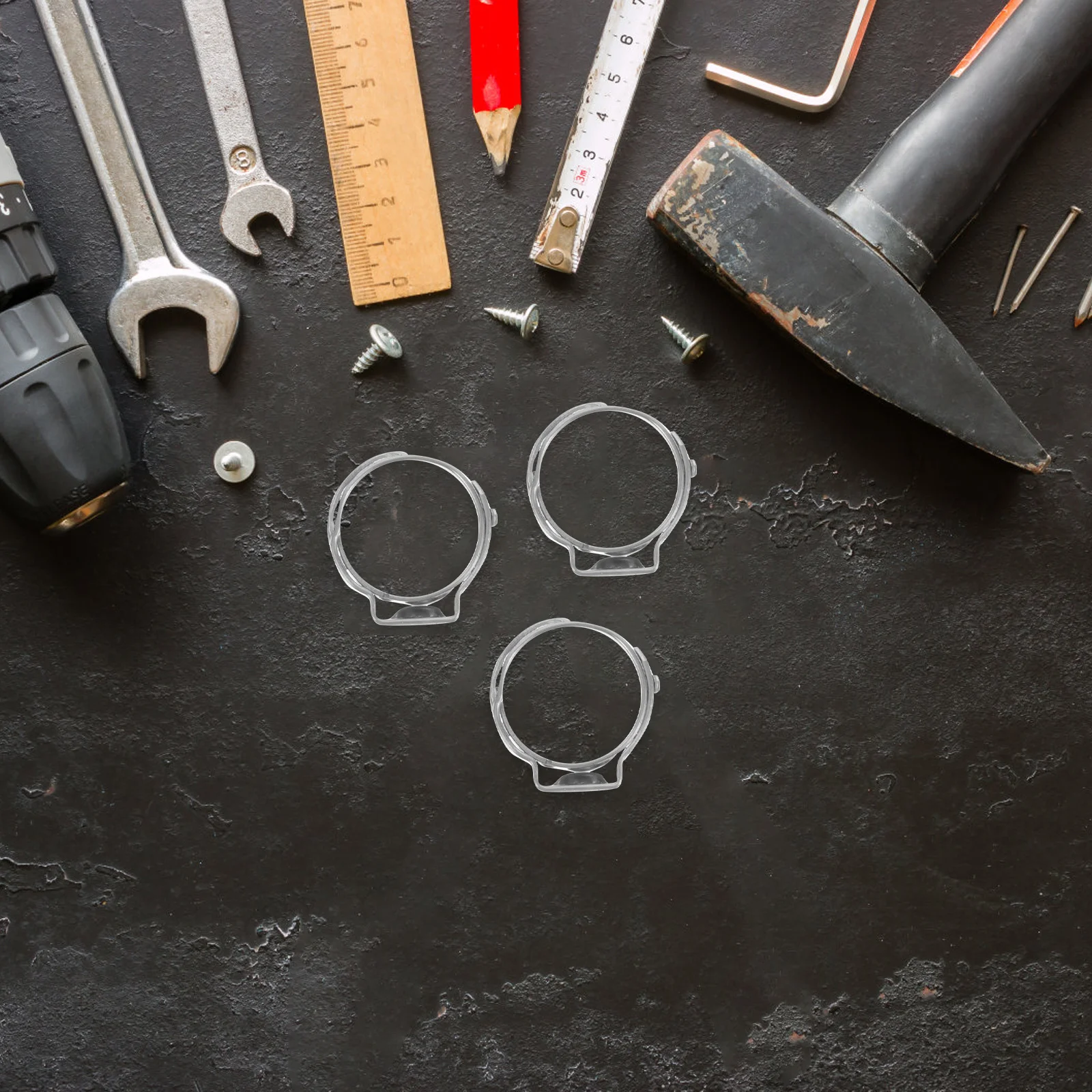 

50Pcs Stainless Steel Hose Clamps Heavy Duty Ear Tubing Clamps Pex Crimp Rings Fuel Line Clips Tubing Clips Professional Pex