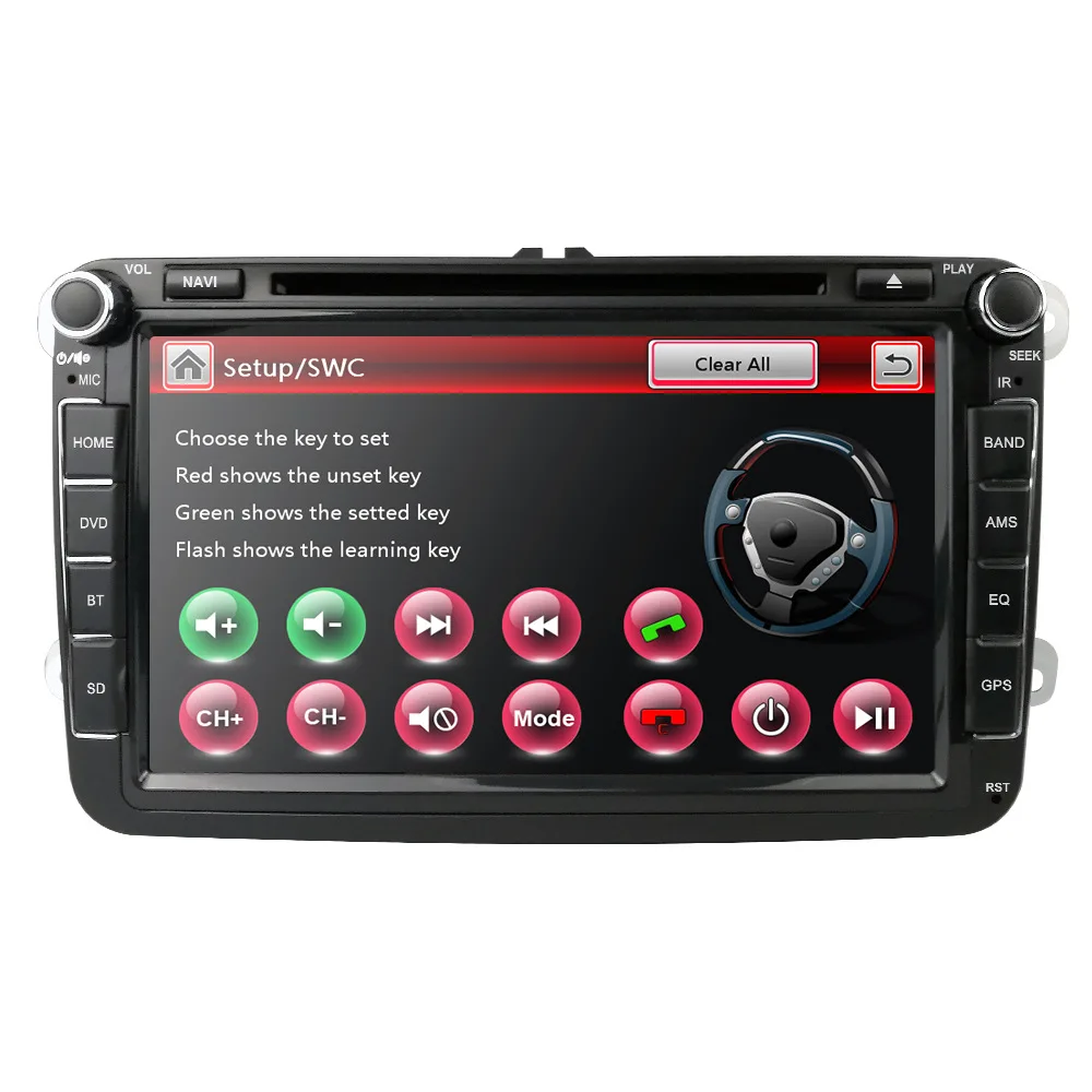 Car Radio 2 Din Car Dvd Player Gps Navigation in Dash Stereo Head Unit Video for Vw Golf Polo Jetta Touran Mk5 Mk6 Passat B6