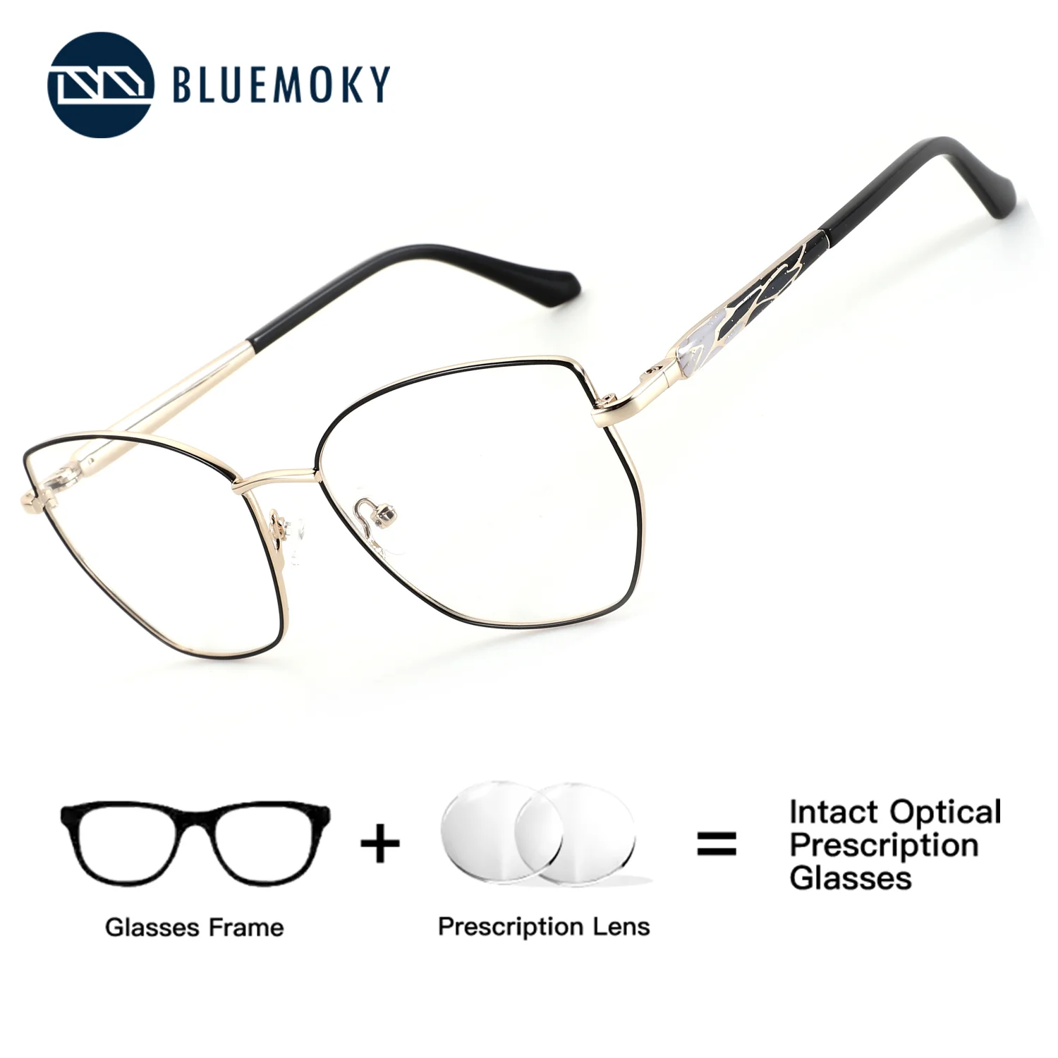 

Очки BLUEMOKY Butterfly Metal Prescription: женские очки с диоптриями, очки с диоптриями минус, фотохромные, с защитой от синего света,очки для близорукости, корректирующие.