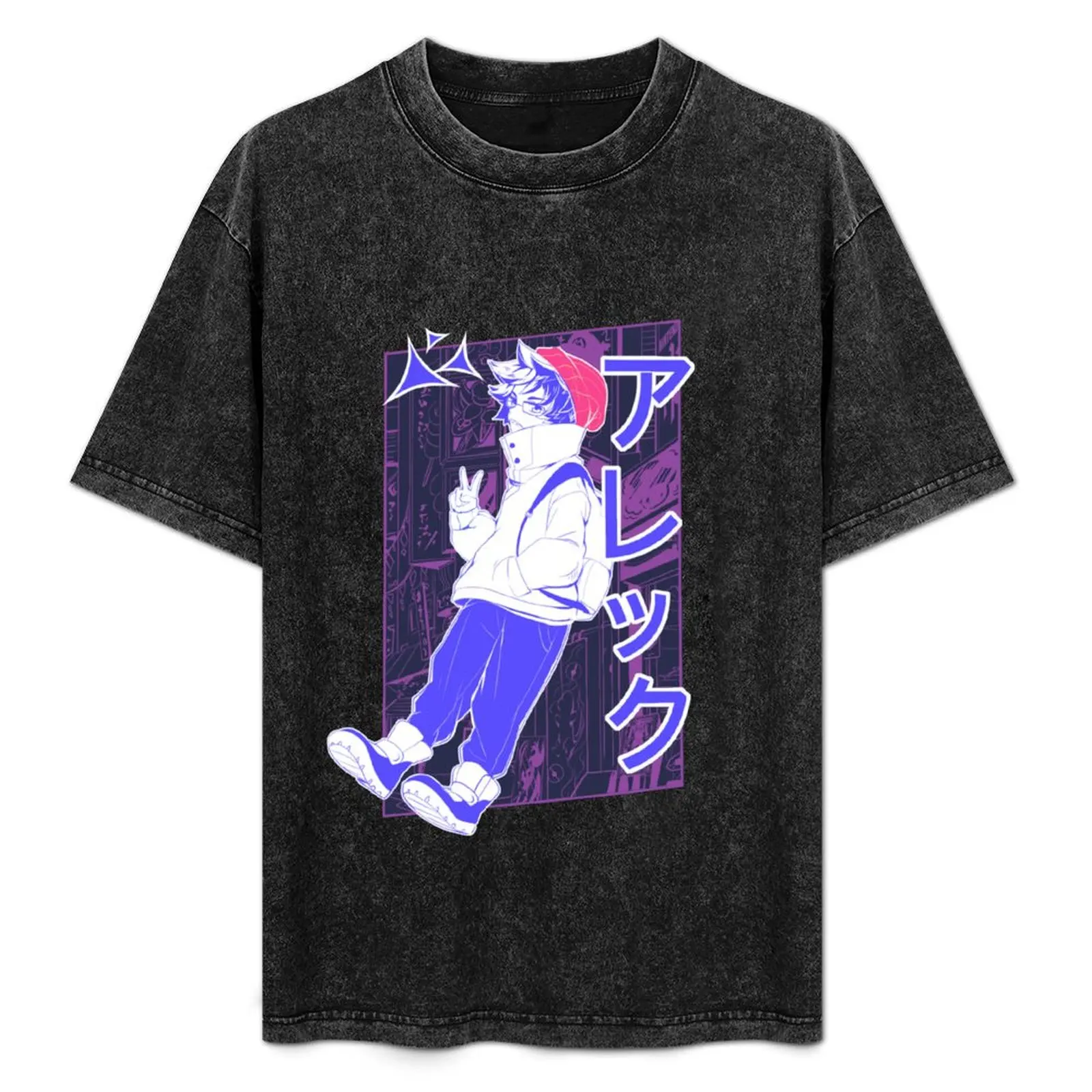 Tokyo Nightlife [Purple] T-Shirt Trendy Pattern T-Shirt for Men — купить у AliExpress WW